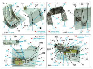 Intérieur coloré imprimé en 3D sur papier décalcomanie Quinta Studio QD32209 A-20G Havoc (HK Models) 1/32 – image 2