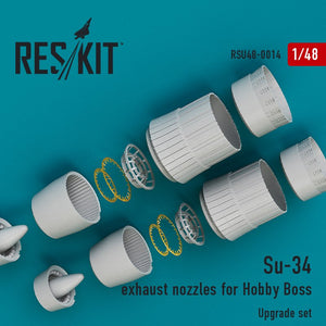 RESKIT RSU48-0014 Buses d&amp;#39;échappement Su-34 pour maquette Hobby Boss 1/48