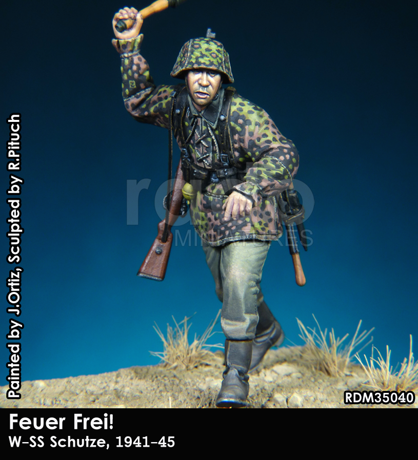 RADO Miniatures RDM35040 Feuer Frei W-SS Schutze avec Kar98k 1941-45 1/35