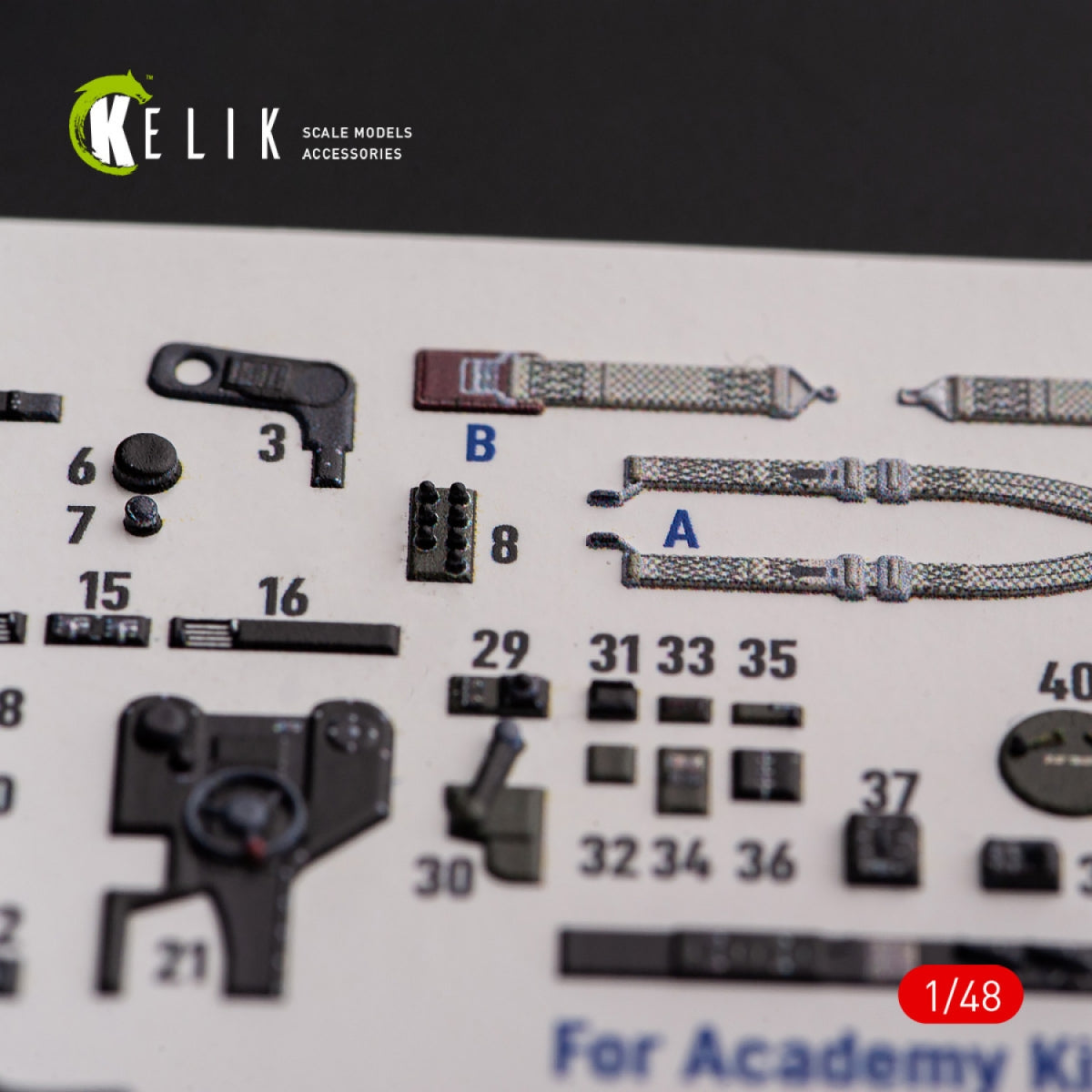 KELIK K48108 P-38F « Lightning » - décalcomanies 3D intérieures pour maquette Academy au 1/48 – Bild 8
