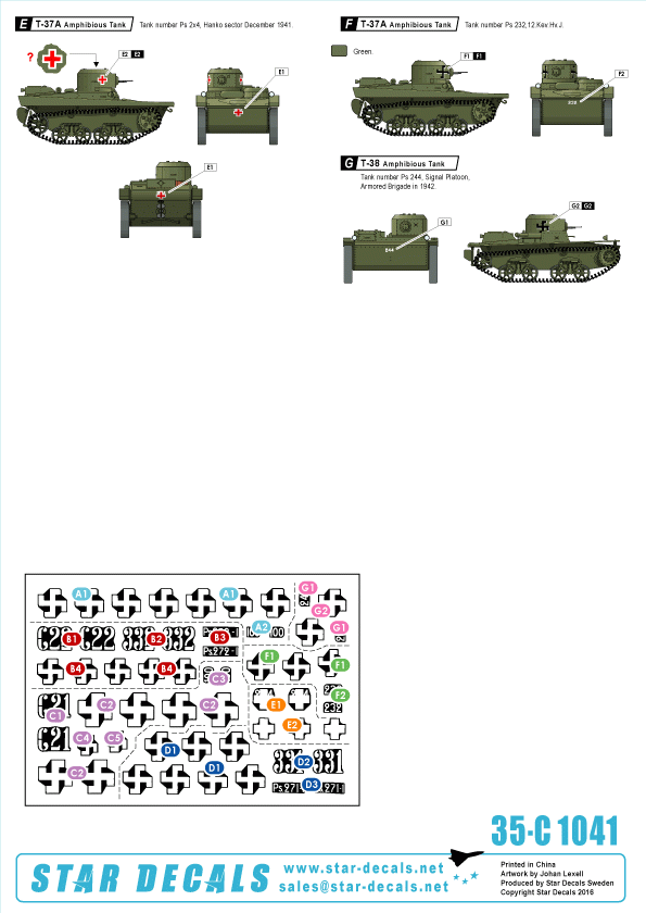 Star Decals 35-C1041 Chars finlandais de la Seconde Guerre mondiale n° 5 1/35 – Bild 2