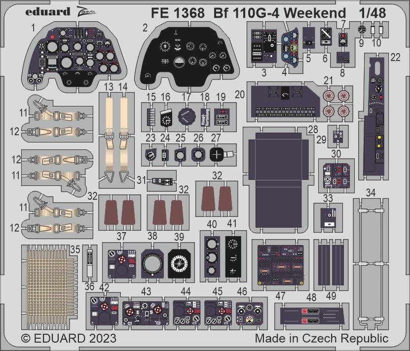 Maquette Eduard FE1368 Bf 110G-4 Weekend EDUARD 1/48