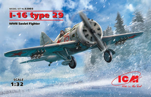 ICM 32003 I-16 type 29, chasseur soviétique de la Seconde Guerre mondiale, échelle 1/32