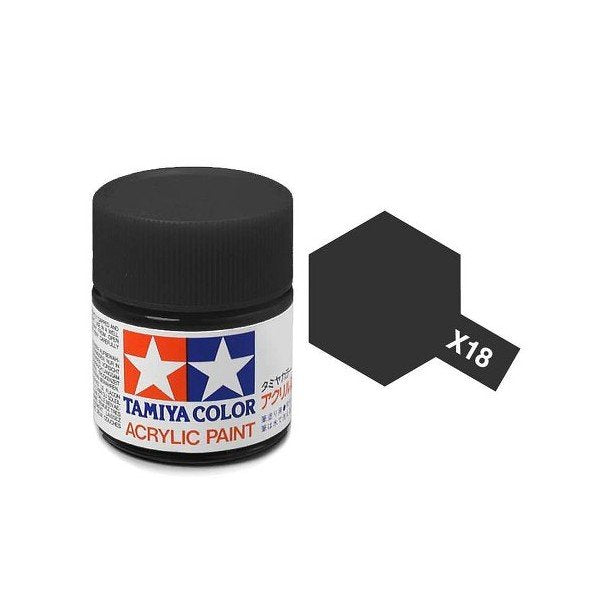 Tamiya 81018 Acryl X-18 Noir semi-brillant 23 ml