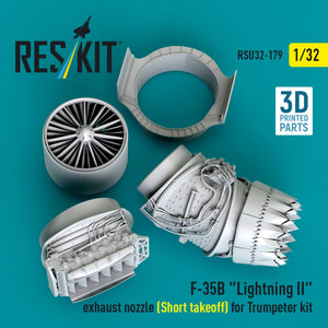 RESKIT RSU32-0179 Tuyère d&amp;#39;échappement F-35B « Lightning II » (décollage court) pour maquette Trumpeter (impression 3D) 1/32 – image 4
