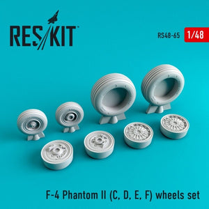 RESKIT RS48-0065 Jeu de roues F-4 Phantom II (C, D, E, F) 1/48