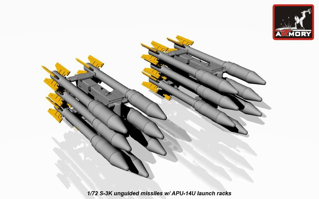 Maquette Armory Models ACA7273 Missiles non guidés S-3K avec rack APU-14U 1/72 – Bild 4