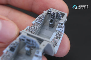 Intérieur imprimé en 3D et coloré sur papier décalcomanie Quinta Studio QD48168 F-16B (pour kit Kinetic) 1/48 – Bild 6