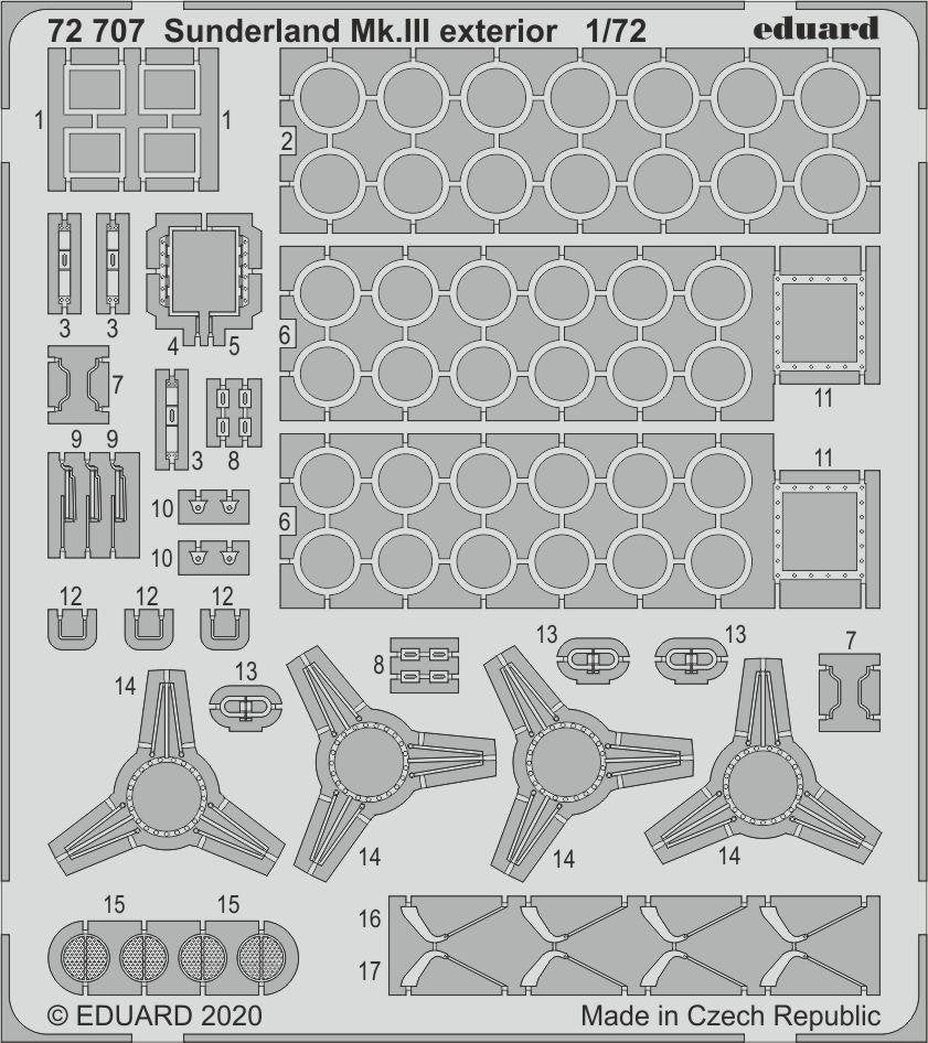 Eduard 72707 Sunderland Mk. III extérieur 1/72 SPECIAL HOBBY
