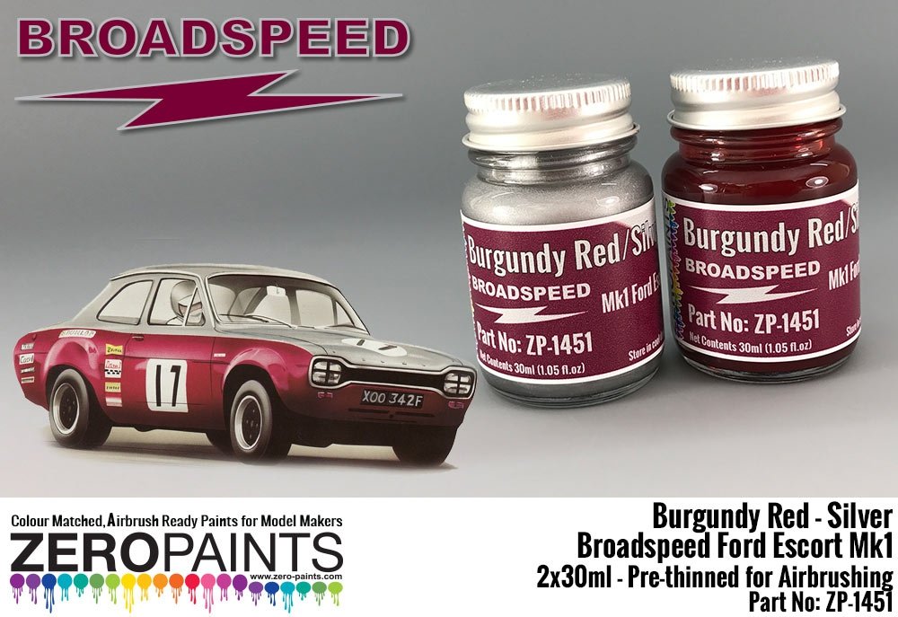 Kit de peinture Zero Paints ZP-1451 Broadspeed Ford Escort Mk1 (2 x 30 ml)