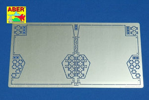 Couvercles d&amp;#39;échappement Aber 16007 pour Tiger I, Ausf.E - Version ancienne/tardive (1/16)