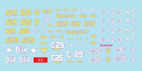 Star Decals 72-A1141 Guerre de Corée 1950-53 n° 2. Chars de l&amp;#39;USMC. Pershing. Échelle 1/72 – immagine 3