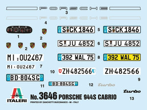Italeri 3646 PORSCHE 944 S Cabriolet 1/24 – image 3