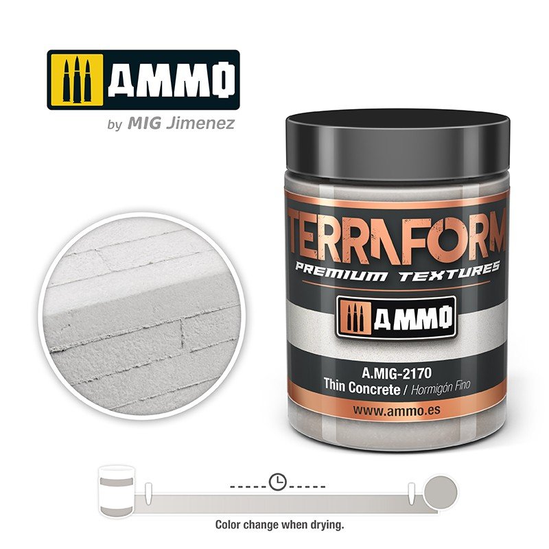 Munitions pour Mig 2170 TERRAFORM Béton mince 100 ml