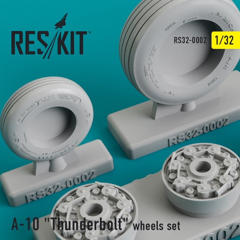 RESKIT RS32-0002 Jeu de roues A-10 « Thunderbolt » 1/32