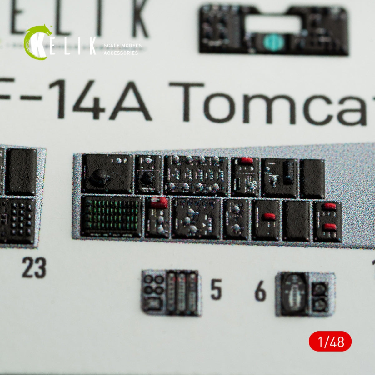 Décalcomanies 3D intérieures KELIK K48074 pour maquette Italeri au 1/48 du F-14A Tomcat – Bild 8