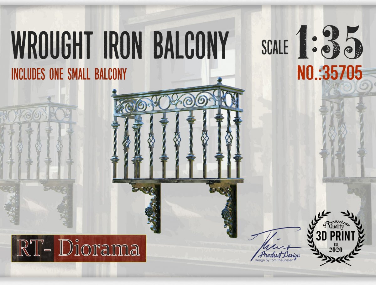 RT-Diorama 35705 Balcon en fer forgé 1/35
