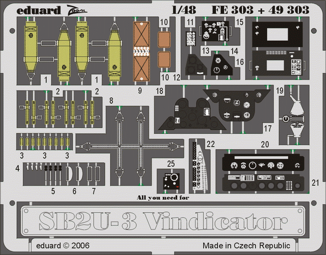 Eduard FE303 SB2U-3 MINIATURES PRÉCISES 1/48 
