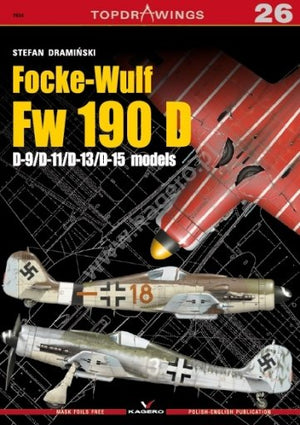 Kagero 7026 Focke-Wulf Fw 190 D. Modèles D-9/D-11/D-13/D-15 EN/PL