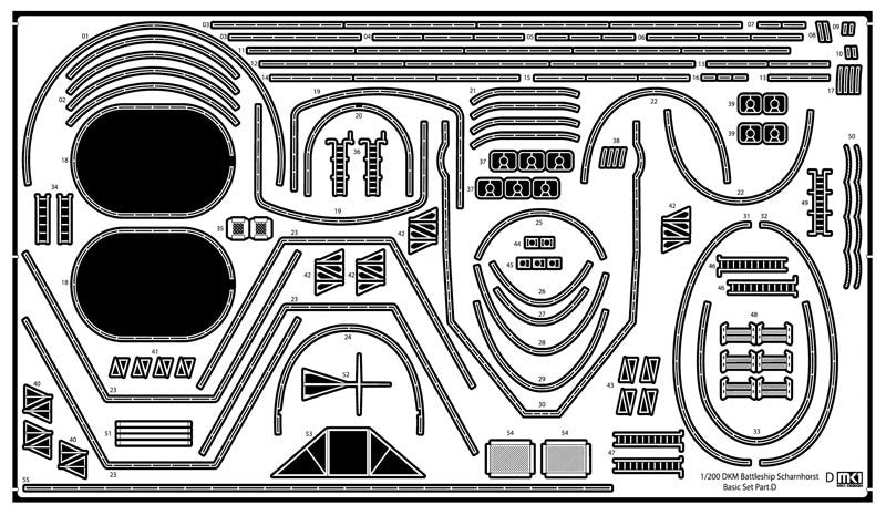 MK1 Design MD-20025 DKM Cuirassé SCHARNHORST PACK VALEUR pour Trumpeter 1/200 – immagine 6