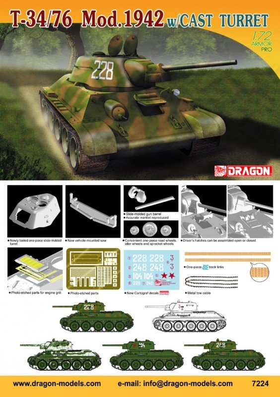 Dragon 7224 T-34/76 Mod.1942 1/72 – image 2