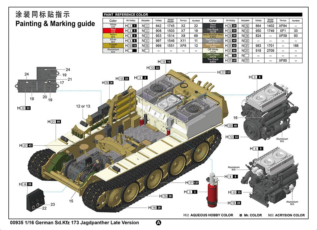 Trumpeter 00935 Allemand Sd.Kfz 173 Jagdpanther Version Tardive 1/16  – image 5