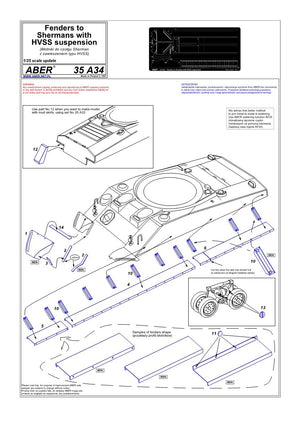 Aber 35A034 Garde-boues pour tracteur avec suspension HVSS (1/35) – Bild 4