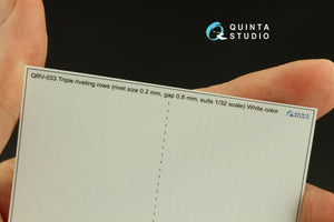 Rangées de rivets triples Quinta Studio QRV-033 (taille des rivets : 0,20 mm, écartement : 0,8 mm, convient à l’échelle 1/32), couleur blanche, longueur totale : 3,7 m / 12 pi – image 3