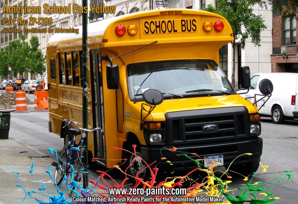 Peinture jaune pour bus scolaire américain Zero Paints ZP-1399, 60 ml – image 2