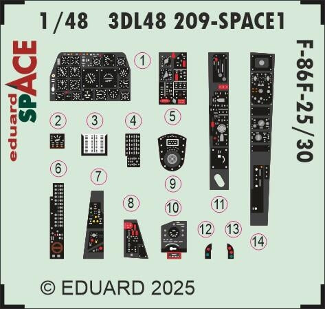 Eduard 3DL48209 F-86F-25/30 SPACE Airfix 1/48 – image 3