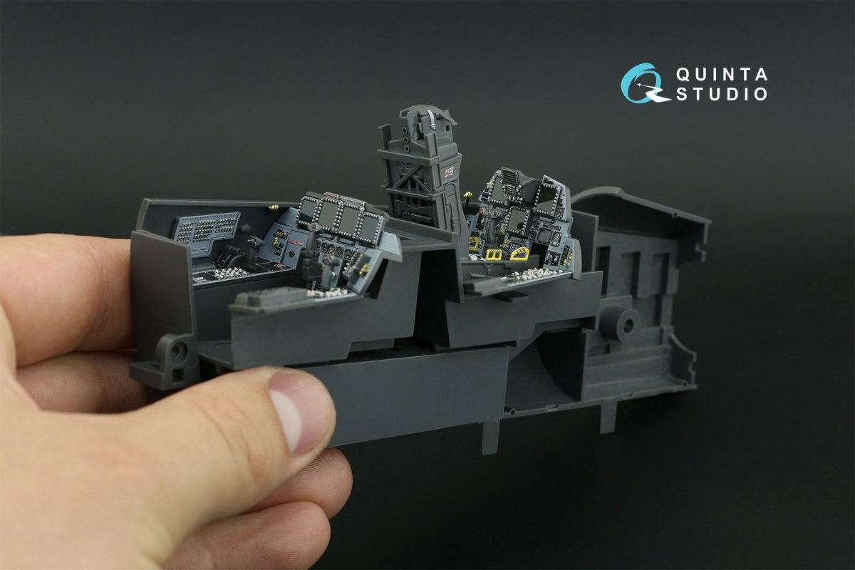 Intérieur imprimé en 3D et coloré sur papier décalcomanie Quinta Studio QD32119 F-15E (Tamiya) 1/32 – image 3