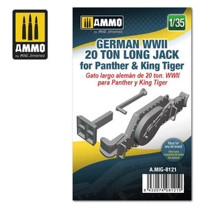 Munitions pour Mig 8121 allemand Seconde Guerre mondiale Long Jack 20 tonnes pour Panther et King Tiger 1/35