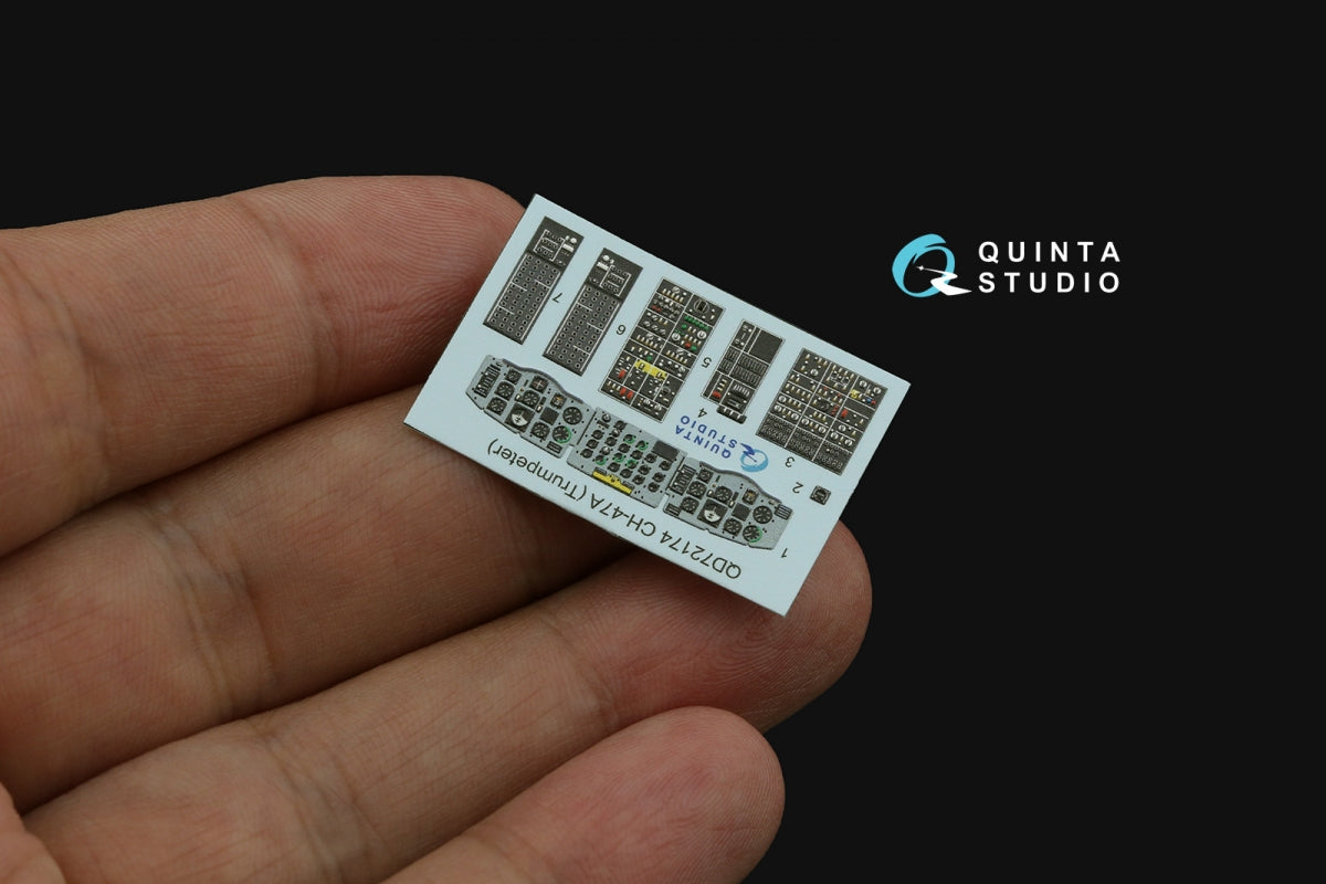 Intérieur coloré imprimé en 3D sur papier décalcomanie Quinta Studio QD72174 CH-47A (Trumpeter) 1/72 – image 6