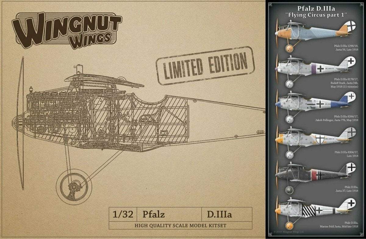 Wingnut Wings 32909 Pfalz D.IIIa « Cirque volant, partie 1 » 1/32