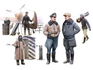 ICM 48086 Pilotes et personnel au sol de la Luftwaffe allemande en uniforme d&amp;#39;hiver (1/48)