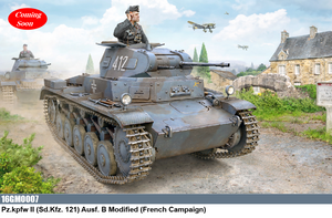 Modèles Gecko 16GM0007 Pz.Kpfw. II (Sd.Kfz.121) Ausf.B modifié (Campagne de France) 1/16