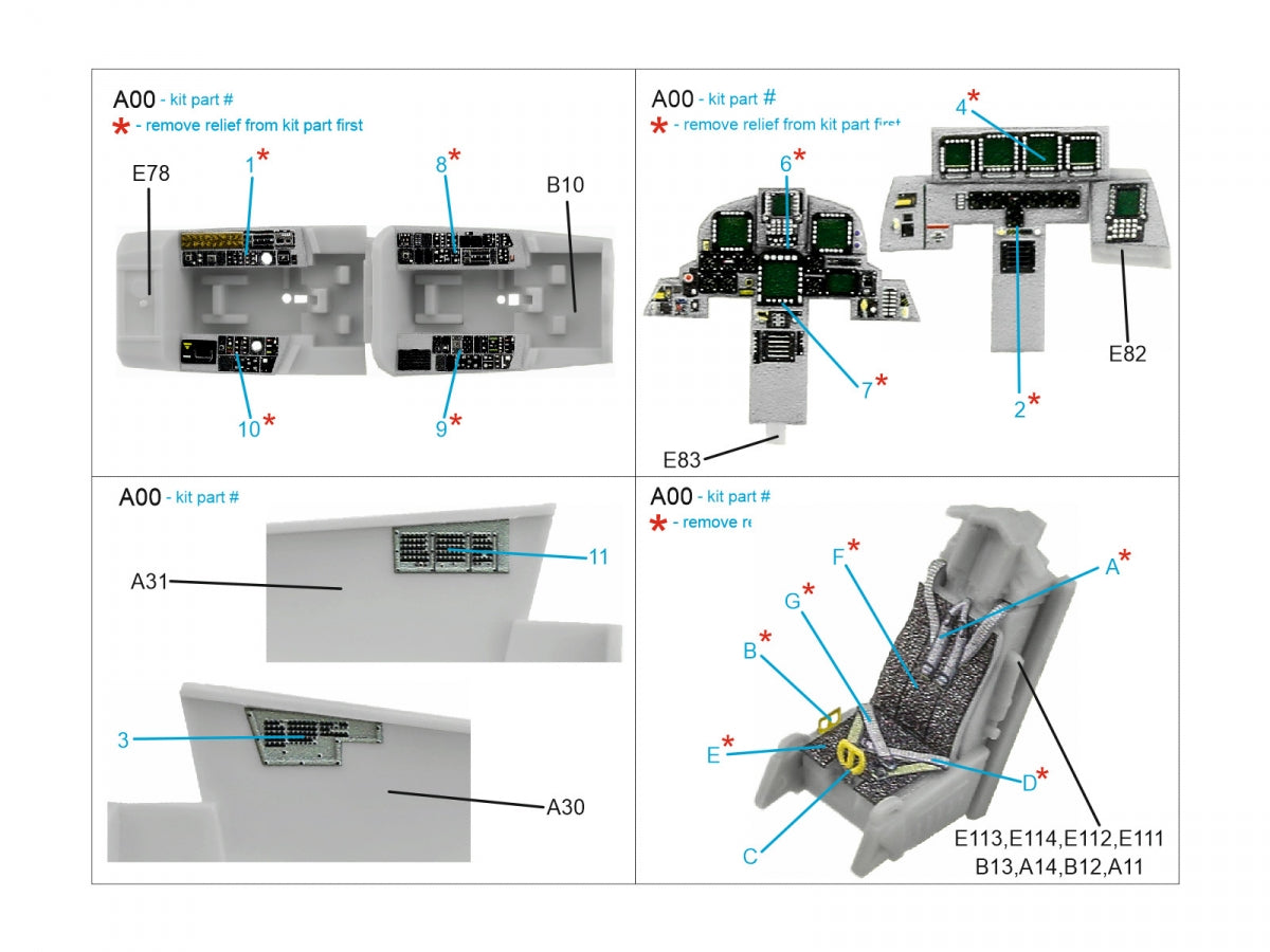 Intérieur imprimé en 3D et coloré pour le F-15E (Revell) par Quinta Studio QD72110, échelle 1/72 – Bild 2