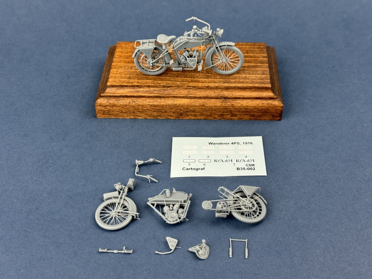 Copper State Models B35-002 Wanderer 4PS 1916 Motorcycle 1/35 – zdjęcie 6