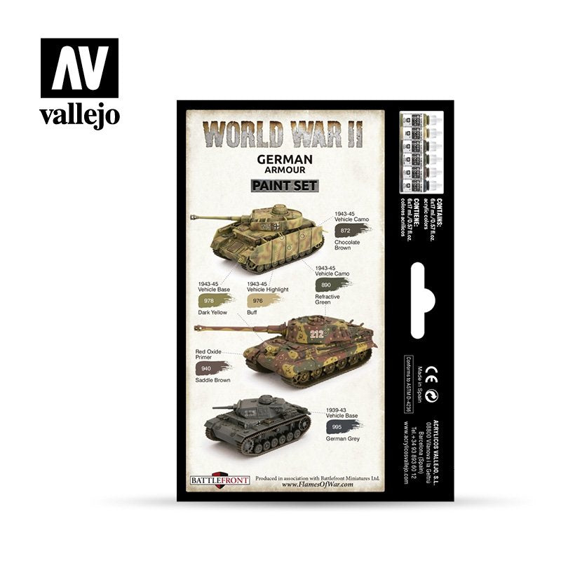 Vallejo 70205 WWII German Armour 6x17ml – zdjęcie 2