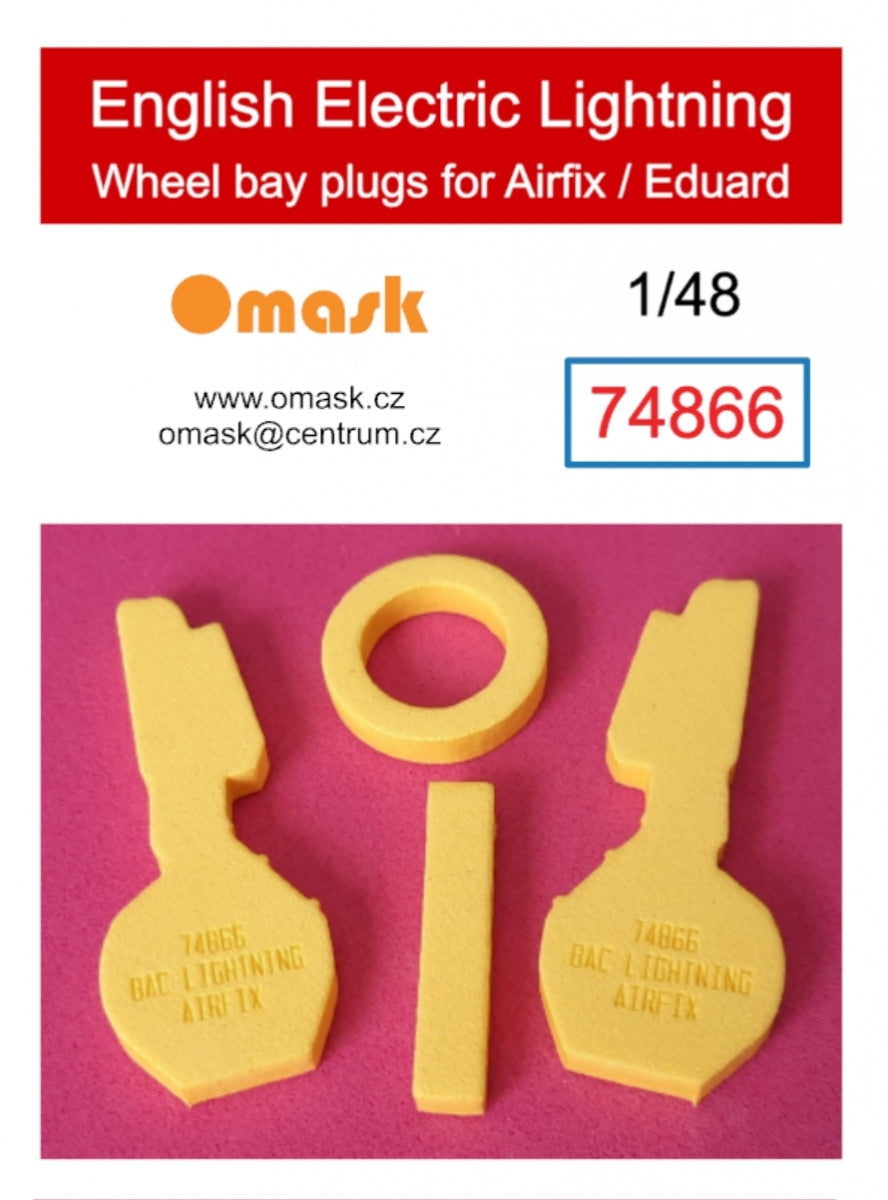 Omask 74866 Bouchons de puits de train d'atterrissage pour English Electric Lightning (pour Airfix/Eduard) 1/48