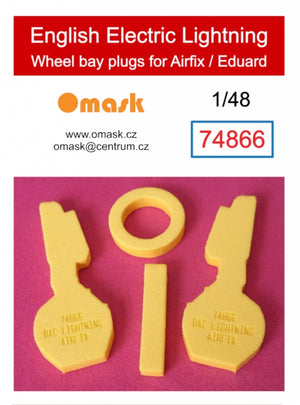 Omask 74866 Bouchons de puits de train d&amp;#39;atterrissage pour English Electric Lightning (pour Airfix/Eduard) 1/48