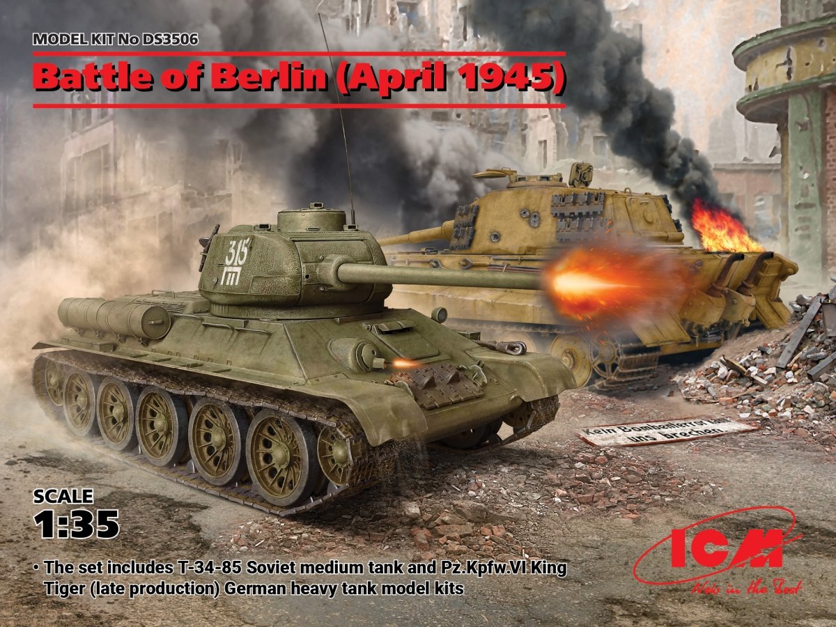 ICM DS3506 Bataille de Berlin (avril 1945) (T-34-85, Tigre royal) 1/35