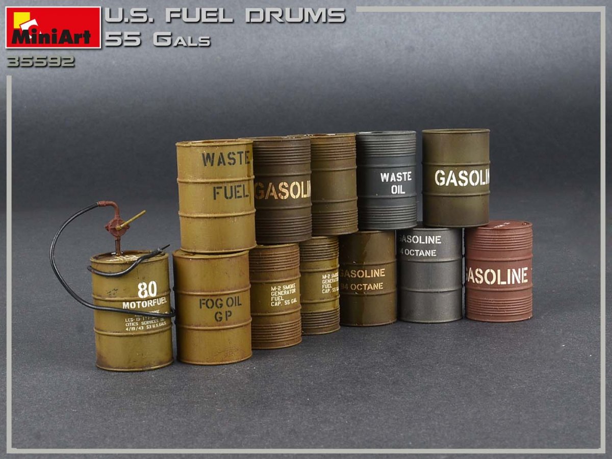 MiniArt 35592 U.S. FUEL DRUMS 55 GALS. 1/35 – zdjęcie 4