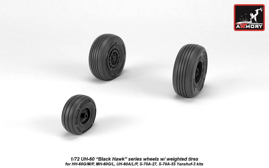 Roues Armory Models AW72334 UH-60 Black Hawk avec pneus lestés 1/72 – image 3