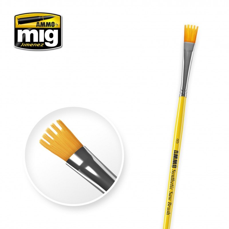 MUNITIONS de Mig Jimenez 8585 8 BROSSE À SCIE SYNTHÉTIQUE