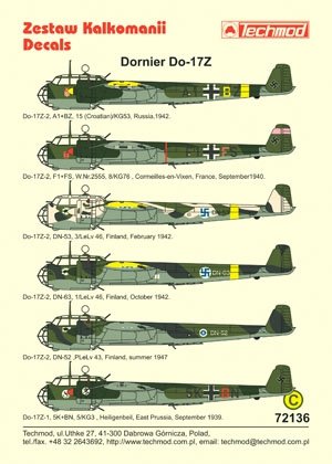 Techmod 72136 - Dornier Do 17Z 1/72 – image 2