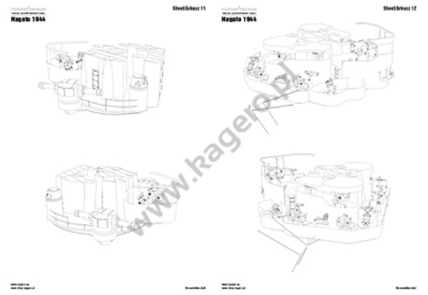 Kagero 7090 Le cuirassé japonais Nagato 1944 EN/PL – immagine 4