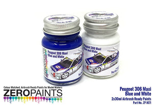 Kit de peinture Zero Paints 1671 Peugeot 306 Maxi 1996 Rallye Monte Carlo Bleu/Blanc (2 x 30 ml)