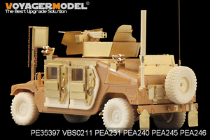 Modèle Voyager PEA245 Famille HUMVEE/DUMVEE moderne Roues Super Swaper avec roue de secours (GP) 1/35 – imagen 4