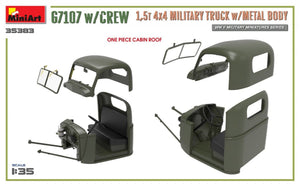 MiniArt 35383 G7107 avec équipage, camion cargo 4x4 de 1,5 t avec carrosserie métallique, échelle 1/35 – image 8